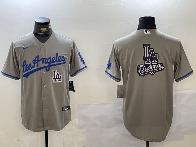 Men Los Angeles Dodgers Blank Grey Game 2024 Nike MLB Jersey style 10167->los angeles dodgers->MLB Jersey